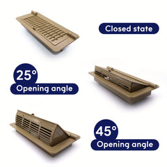 2pcs Brown Floor Vent Covers 10"x25.4cm Adjustable Air Vent Deflectors