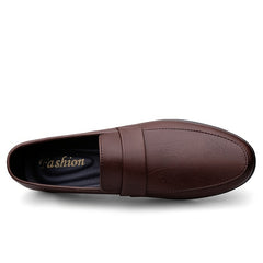 Men's Leather Loafer Shoes Comfortable Slip On Sneakers