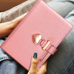 Heart Lock Journal & Pink Drill Pen Set