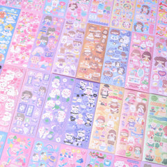 Set of 20 Cartoon Stickers For Kids & Girls - Perfect for Books, Walls, Cards