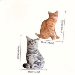 Abstract Cat Plush Toy Realistic Faces Soft Filling Perfect Gift