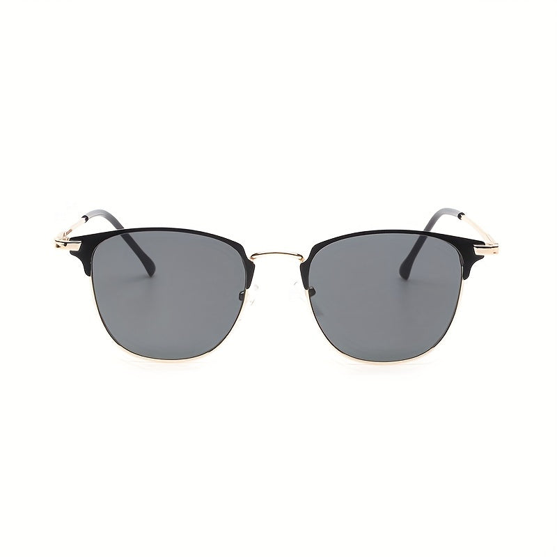 Cat Eye Sunglasses Metal Square Frame UV400
