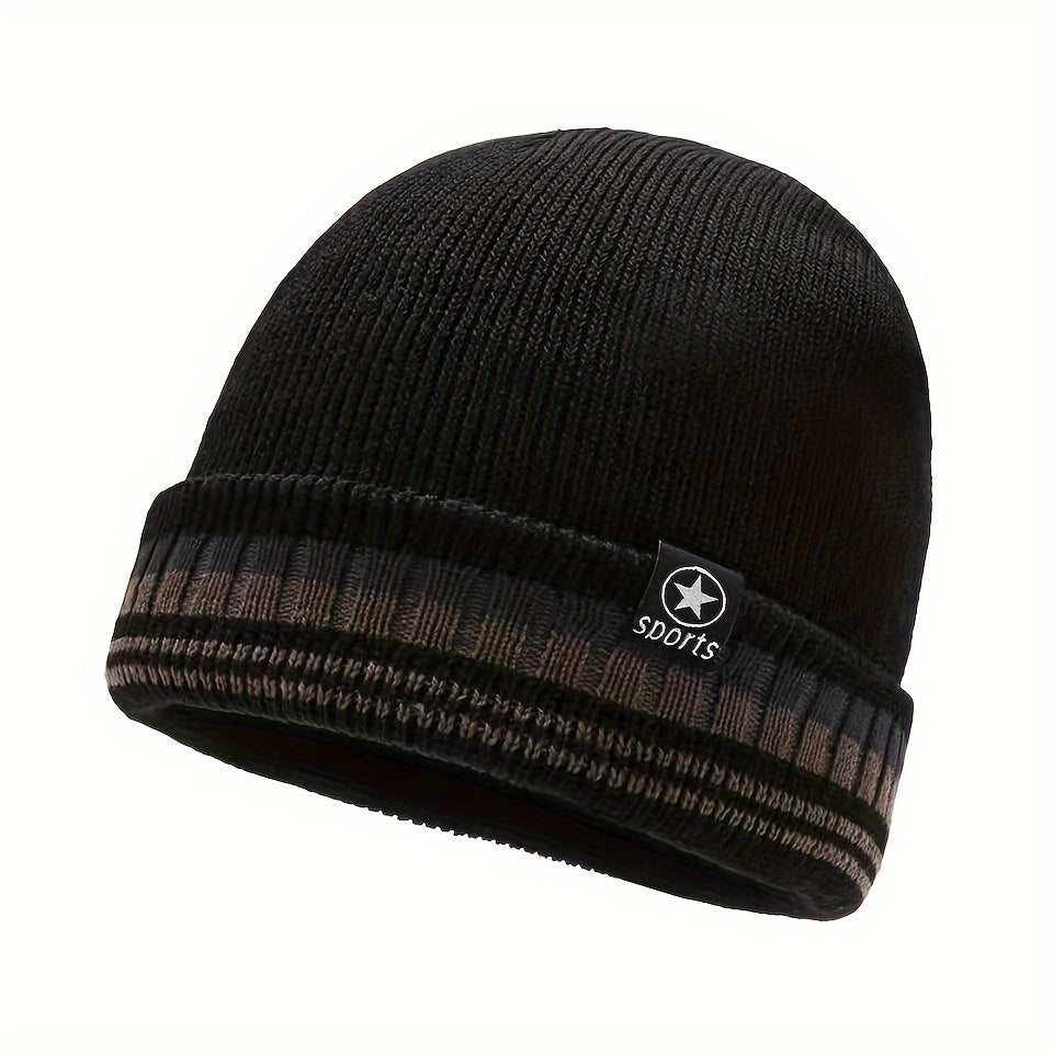 Men's Coldproof Windproof Fleece Knitted Beanie Hat