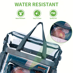 Transparent PVC Large Capacity Beach Bag Travel Bag Waterproof Wash Bag