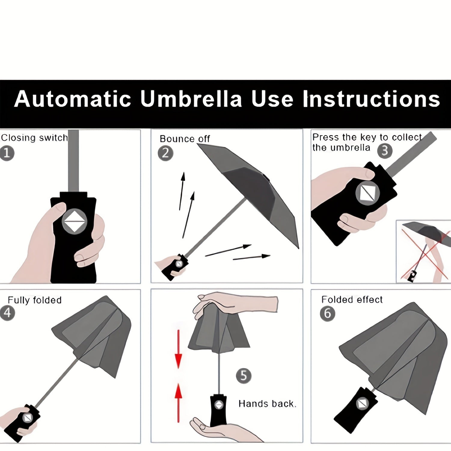 Compact Windproof Travel Umbrella Automatic Lightweight Portable Umbrella