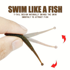 30pcs Fishing Soft Lure Swimbait For Trout Bass Tackle
