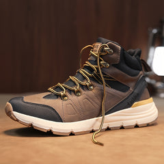 Men's High Top Hiking Boots Comfy Non Slip Lace Up Durable Shoes
