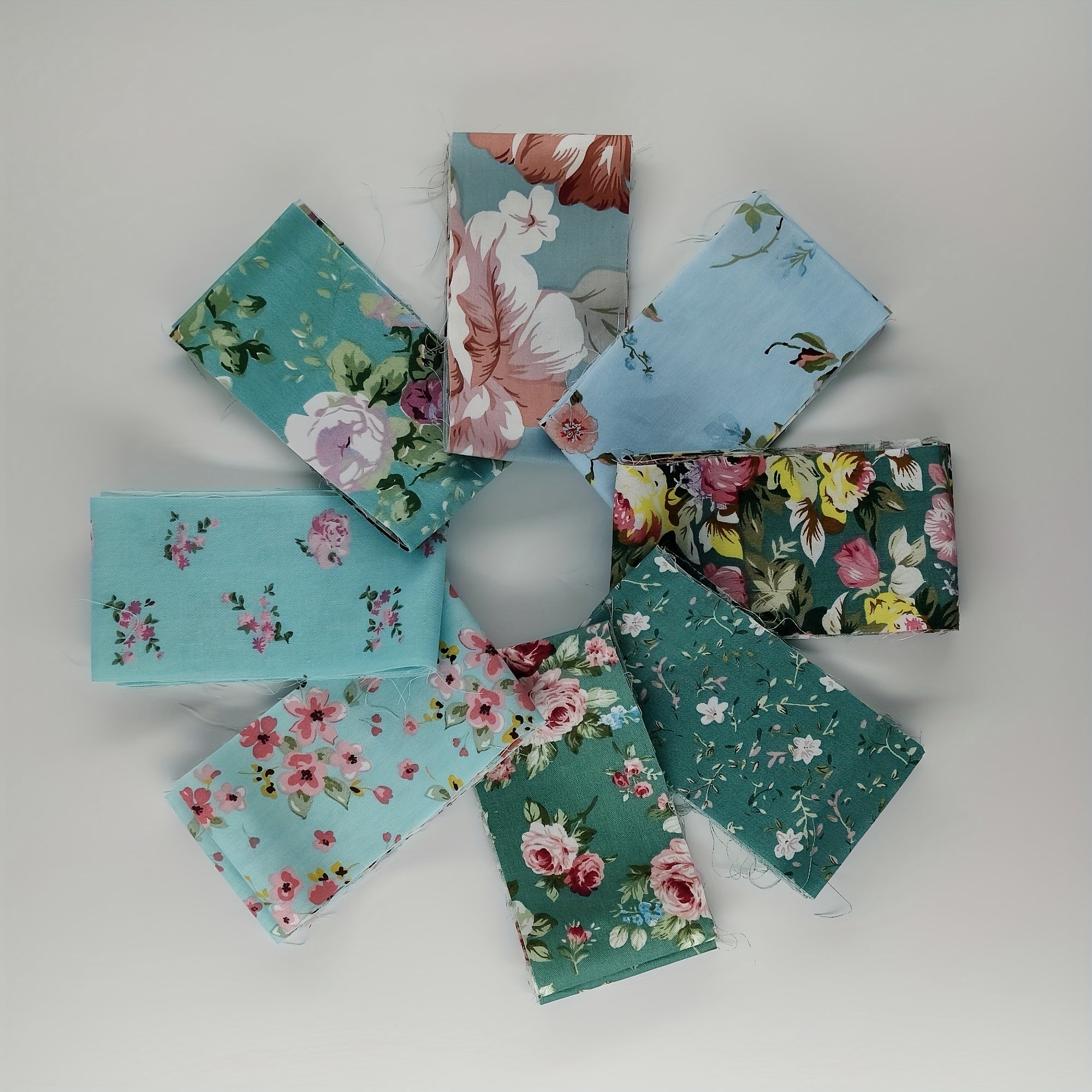 8pcs Twill Tie Cotton Jelly Roll Patchwork Cloth Set DIY Crafts