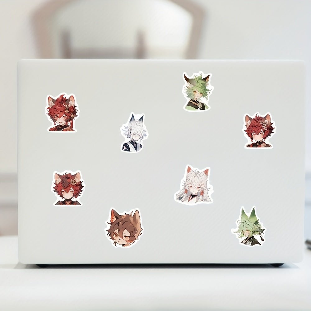 54pcs Beast Ear Youth Stickers for Mobile Phone Case Luggage Notebook Waterproof