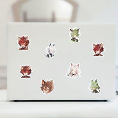 54pcs Beast Ear Youth Stickers for Mobile Phone Case Luggage Notebook Waterproof