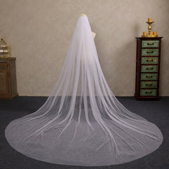 Cathedral Length Bridal Veil Soft Nylon Wedding Accessory