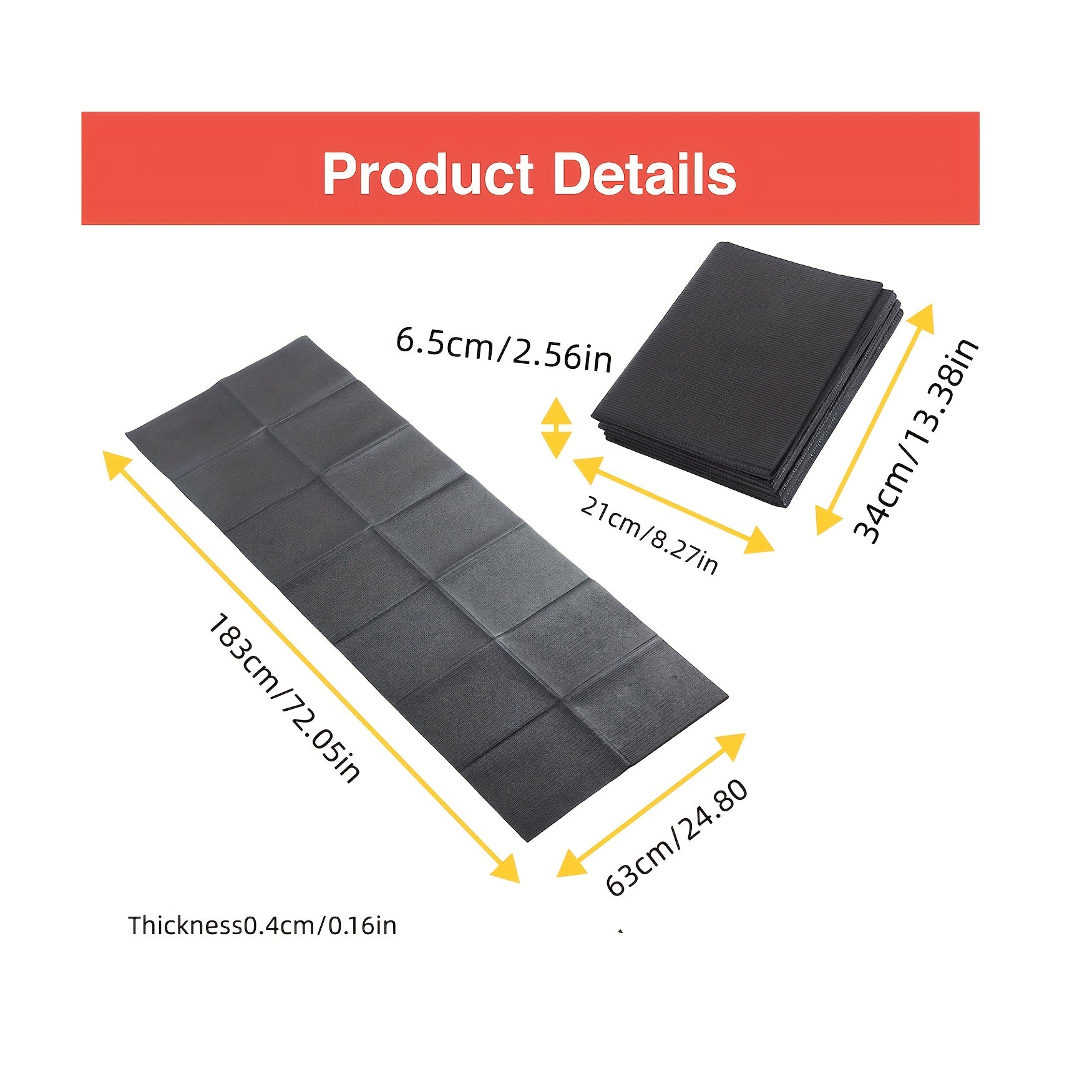 Portable Non Slip Yoga Mat for Travel Pilates - Home Fitness Accessories
