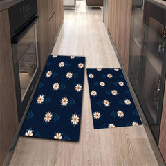 Minimalist Flowers Print Rug Decorative Mat Machine Washable