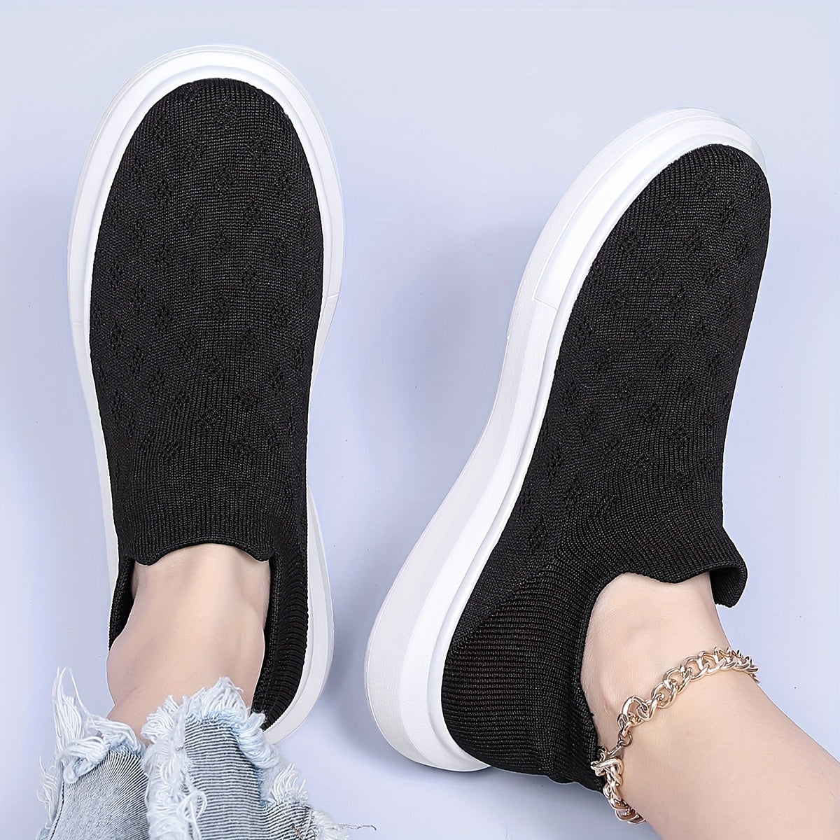 Women's Mesh Breathable Walking Shoes Lightweight Skate Shoes