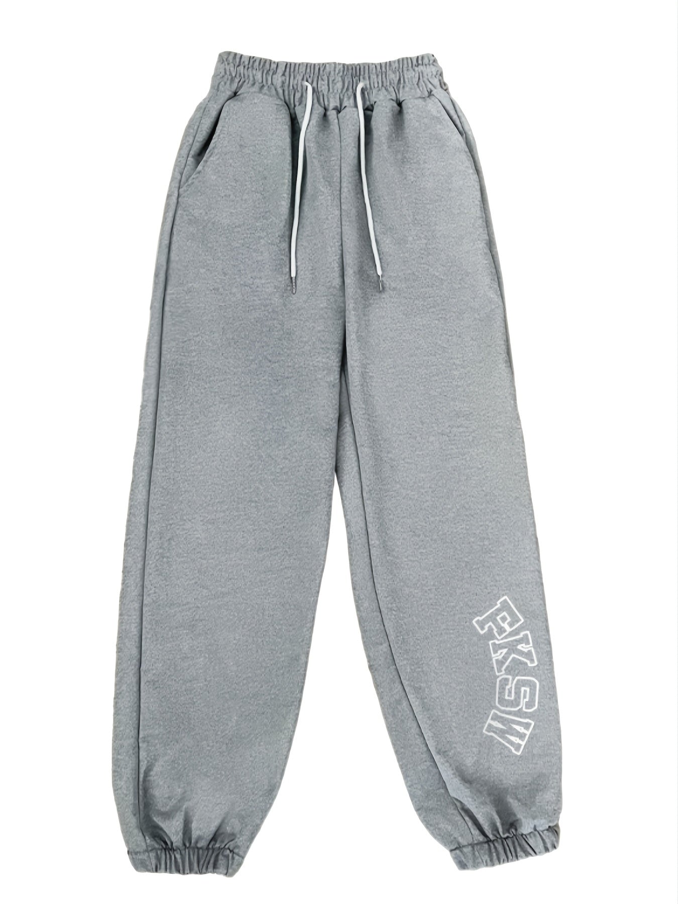 Men's FKSW Print Trousers Soft Drawstring Active Sweatpants