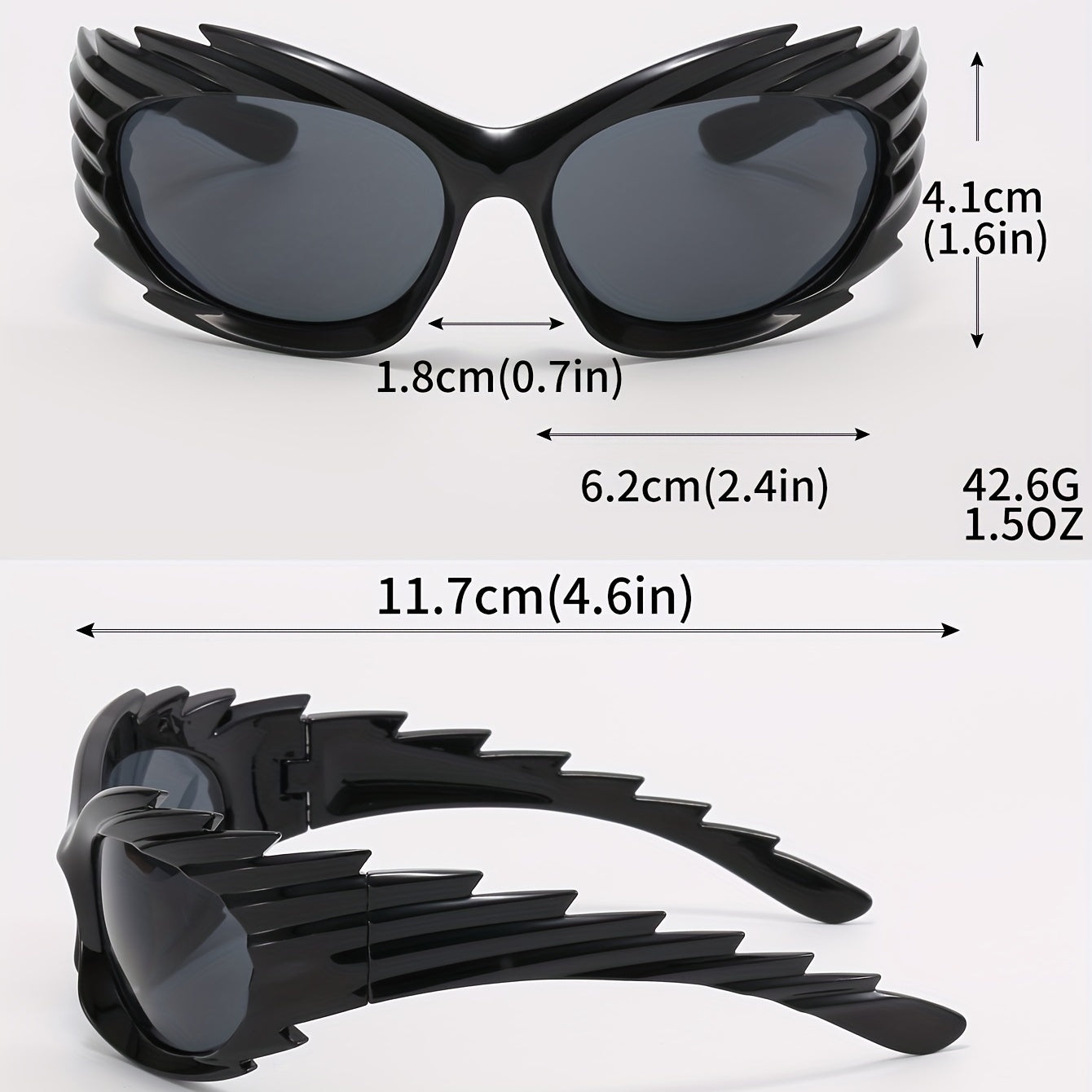 Y2K Wrap Around Sunglasses UV400 Sun Shades