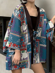 Graphic Print Kimono Cover Up for Spring & Summer