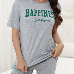 Casual Short Sleeve Lounge Set Women's Loungewear