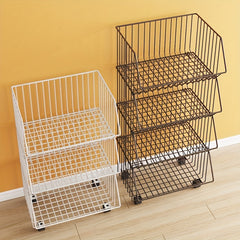 Kitchen Storage Basket Vegetable Fruit Removable Drain Functional Storage