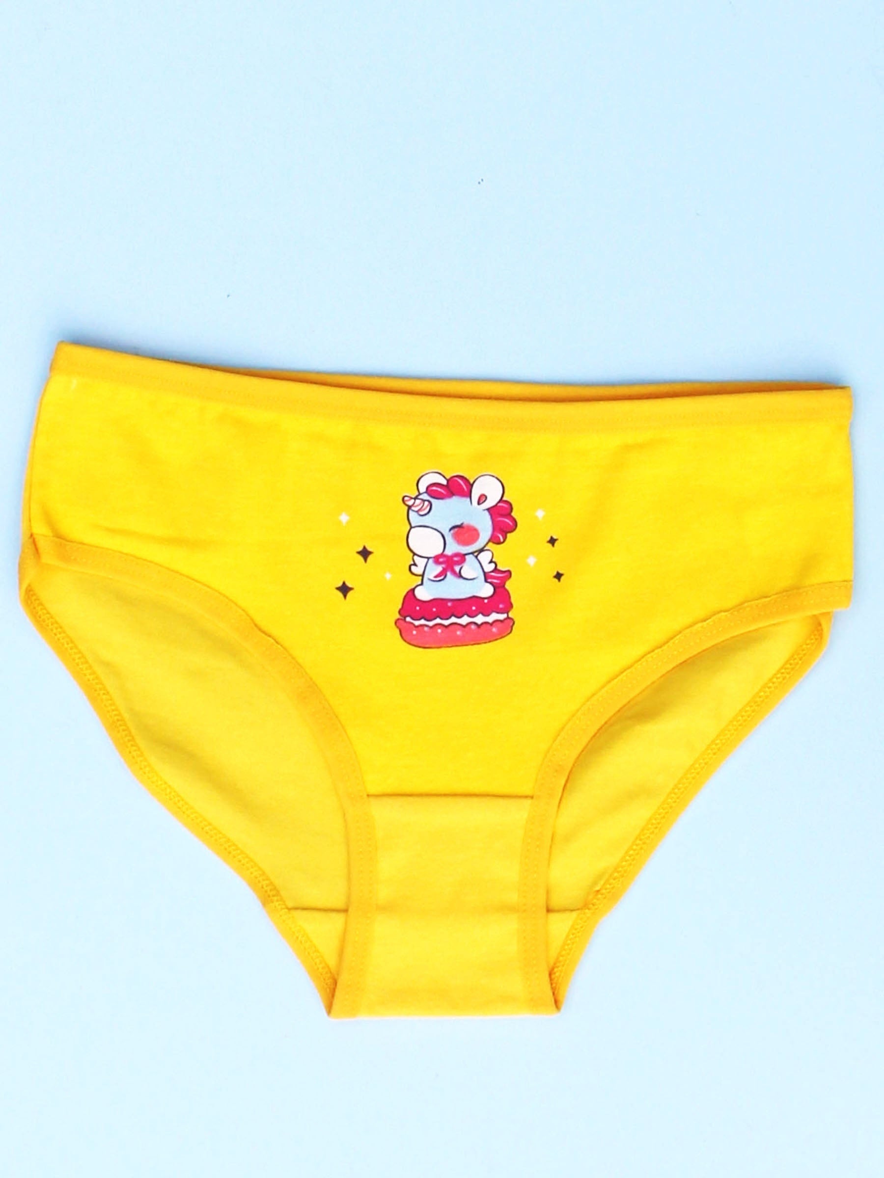 4pcs Unicorn Print Girls Briefs Kids Cotton Breathable Underwears