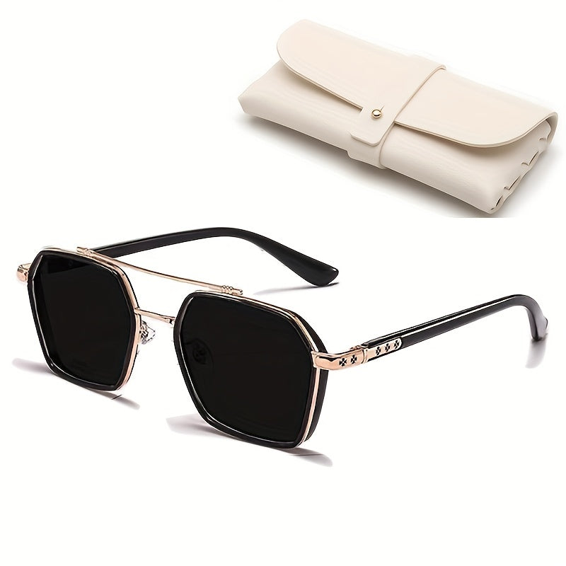 Men's Vintage Polarized Square Sunglasses UV Protection