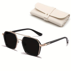 Men's Vintage Polarized Square Sunglasses UV Protection