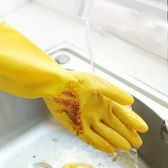 Latex Gloves for Kitchen and Dishwashing Waterproof and Thickened