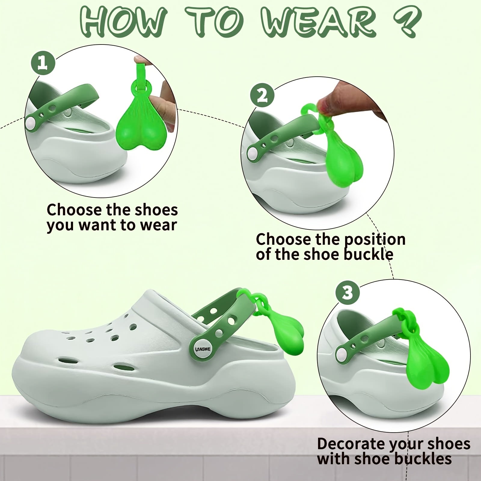 2pcs Glow In The Dark Balls for Croc Shoes