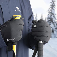 Men's Thickened Plus Velvet Waterproof Outdoor Riding Gloves Touch Screen