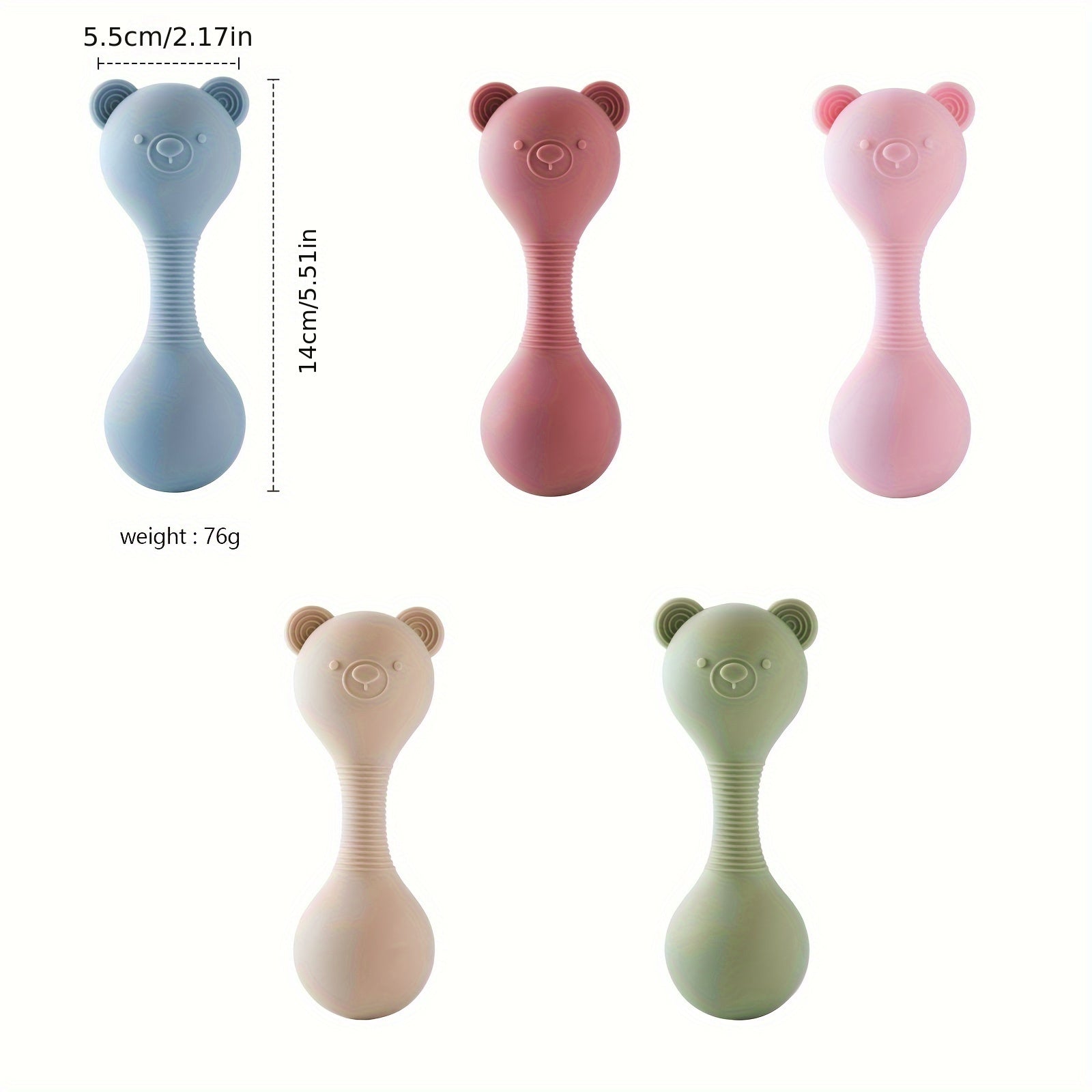 Colorful Silicone Kids Sand Hammer Soft Grip Rattle Toy