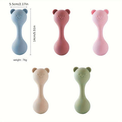 Colorful Silicone Kids Sand Hammer Soft Grip Rattle Toy