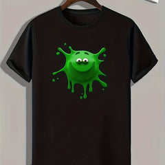 Smiling Cartoon Print Men's Graphic T shirt for Summer