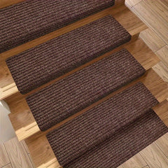 10pcs Bullnose Carpet Stair Treads Set Non Slip Washable Soft Skid Resistant