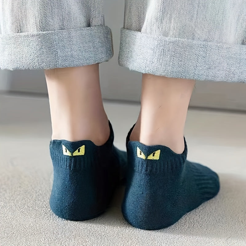10 Pairs Teenager Short Ankle Socks With Monster Grips