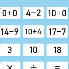 Paper Addition Subtraction Flashcards 270pcs Within 20 Math Learning Set