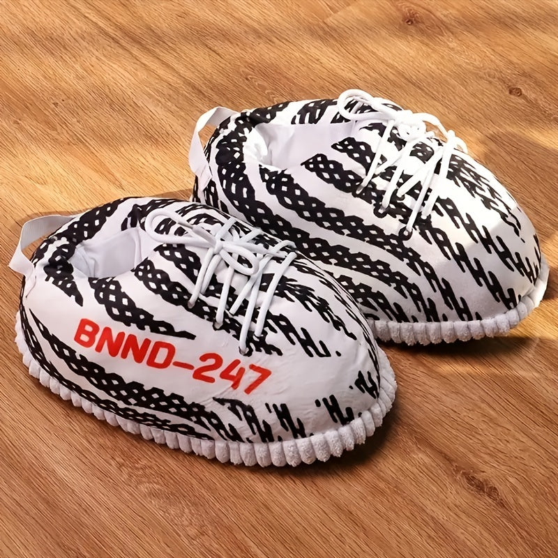 Men's Plush Letter Print House Shoes