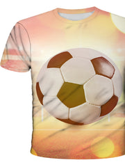 Boy's Football Graphic T shirt 3D Digital Print Active Short Sleeve Tee