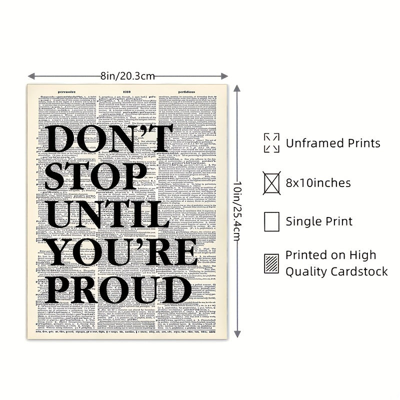 Don't Stop Believing Upcycled Motivational Wall Decor