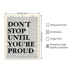 Don't Stop Believing Upcycled Motivational Wall Decor