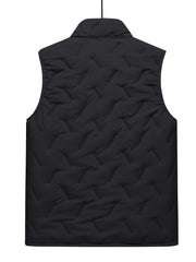 Men's Plain Plush Stand Collar Thermal Vest for Autumn Winter