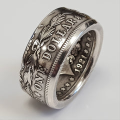 Number Letter Leaf Engraved Ring Men's Finger Jewelry