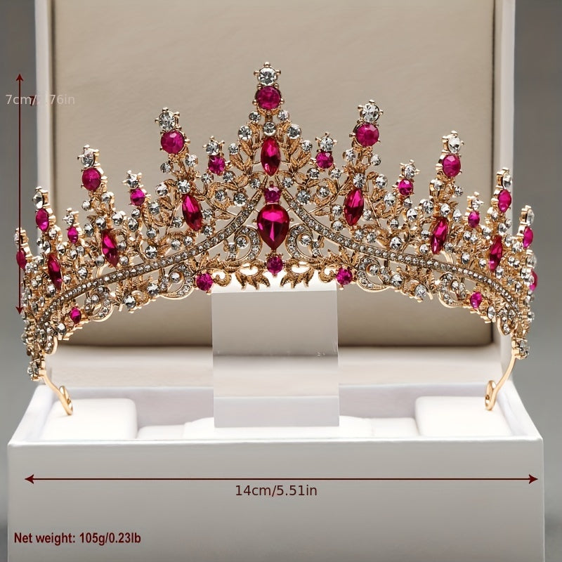 Rhinestone Headband Alloy Crown Wedding Prom