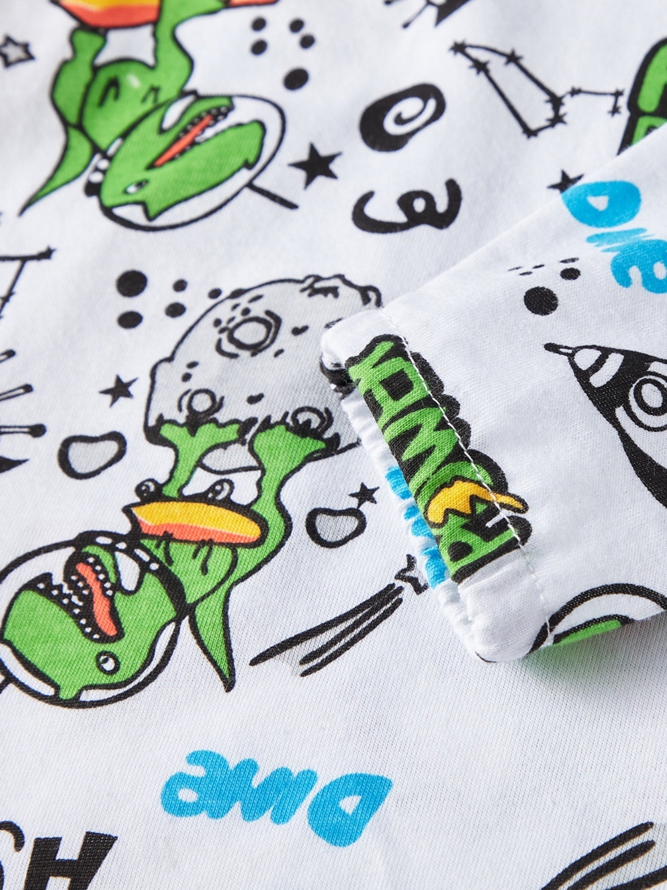 Boys Dino Pajama Set Long Sleeve Top & Pants