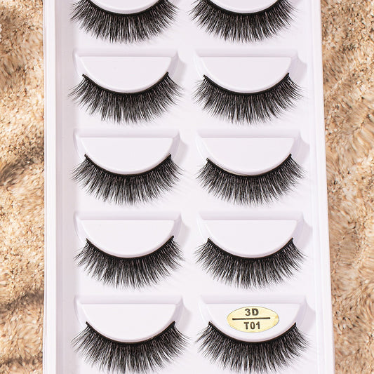 5 Pairs 3D Mink False Eyelashes Fluffy Wispy Long Lasting