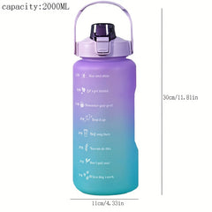 Gradient Frosted Plastic Water Cup Portable Large Capacity 3pcs Set