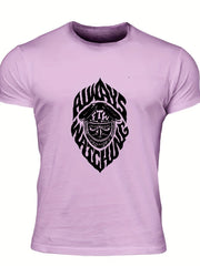 Men's Always Watching Print T shirt Casual Tee
