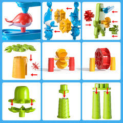 Kids Outdoor Beach Game Table with Shovel Bucket and Molds