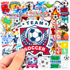 50pcs Football Sticker Notebook Refrigerator Water Cup Soccer Stickers