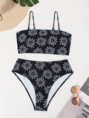 Sun Print High Stretch Cami Top & Panty Swimsuit Set