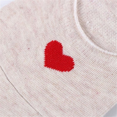 5 Pairs Women's No Show Low Socks Non Slip Flat Boat Line